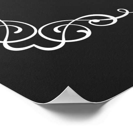 welcome to the wedding of print sign chalkboard ポスター (角)