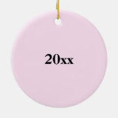Welcome to the World Baby Girl Pink YEAR セラミックオーナメント (裏面)