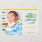 Welcome to the World Birth Announcement – 黄色 案内状 (正面/裏面)