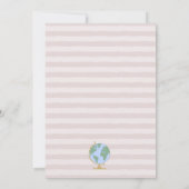 Welcome to the World Globe Baby Shower招待状 招待状 (裏面)