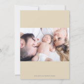 Welcome to the World Photo Birth Announcement 招待状 (裏面)