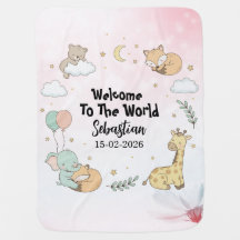 Welcome To The World Sebastian Baby Blanket