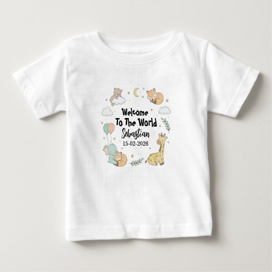 Welcome To The World Sebastian Baby T-Shirt ベビーTシャツ (正面)