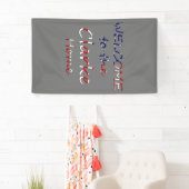 Welcome To The YourName Home on USA Flag (v) bnrt 横断幕 (インサイチュ)