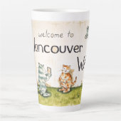 Welcome To Vancouver WA カフェラテマグ (正面)