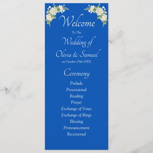 Welcome to Wedding Ceremony, Cobalt Blue White  プログラム (正面)