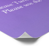 Welcome to  Wedding Purple Mauve Flowers & White ポスター (角)