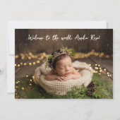 Welcome to World Calligraphy Minimalist Photo Baby 案内状 (正面)