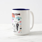 WELCOME TRAVEL AGAIN ツートーンマグカップ (正面右)