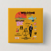 WELCOME TRAVEL AGAIN 缶バッジ (正面)