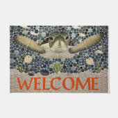 Welcome Turtle Doormat, Cute Turtle ドアマット (正面)