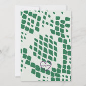 Welcome TWO Jungle, Watercolor 2nd Birthday 招待状 (裏面)