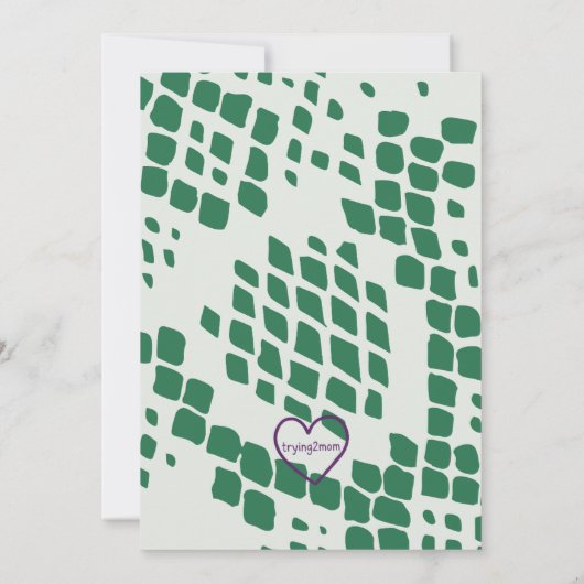 Welcome TWO Jungle, Watercolor 2nd Birthday 招待状 (裏面)