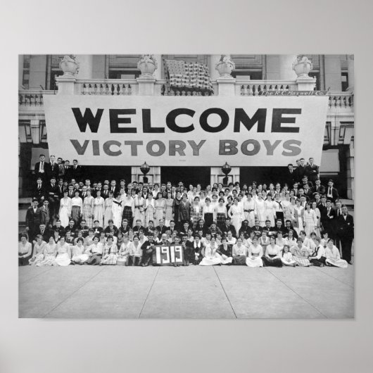 Welcome Victory Boys - WW1 Welcome Home - 1919 ポスター (正面)