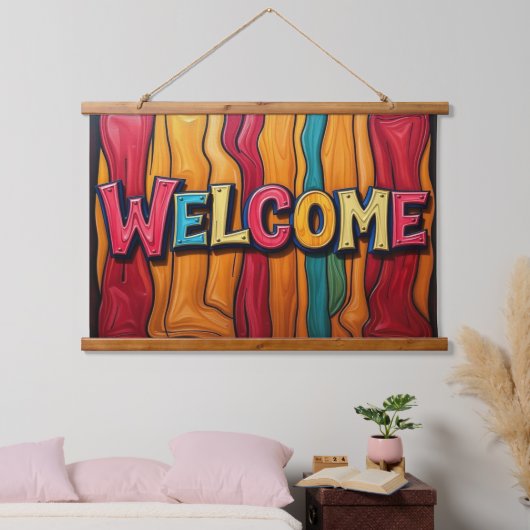 WELCOME Wall Tapestry 吊り下げ型タペストリー (寝室)