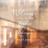 Welcome Wedding Mirror Sign Vinyl Lettering Elegan ウィンドウサイン (シート2)