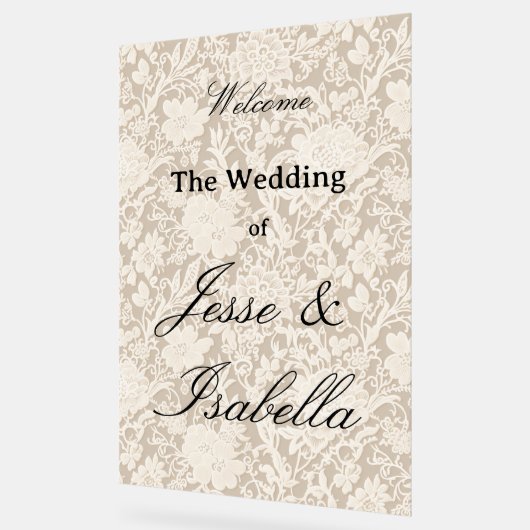 Welcome Wedding Sign アクリルサイン (傾斜)