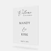 Welcome Wedding Sign 24x36 | Personalized Modern  アクリルサイン (傾斜)