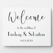Welcome wedding sign Tabletop Plaque with Easel フォトプラーク (正面)