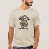 Welcome Weekend with Monkey and Guitar Tシャツ (正面)