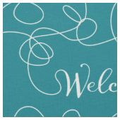 WELCOME white seamless pattern with LINES ファブリック (クローズアップ)