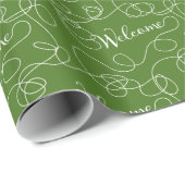 WELCOME white seamless pattern with LINES ラッピングペーパー (ロールコーナー)