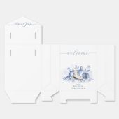 Welcome Winter Snowflake Ice Skate Baby Shower フェイバーボックス (見開き)