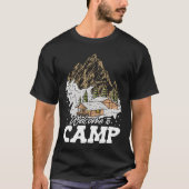 Welcomeo Camp Camping Campsite House Mountain frie Tシャツ (正面)
