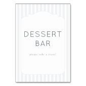 Welcoming Gray Minimalist Dessert Bar Sign テーブルナンバー (裏面)