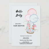 Welcoming the baby elephant above the clouds 招待状 (正面/裏面)