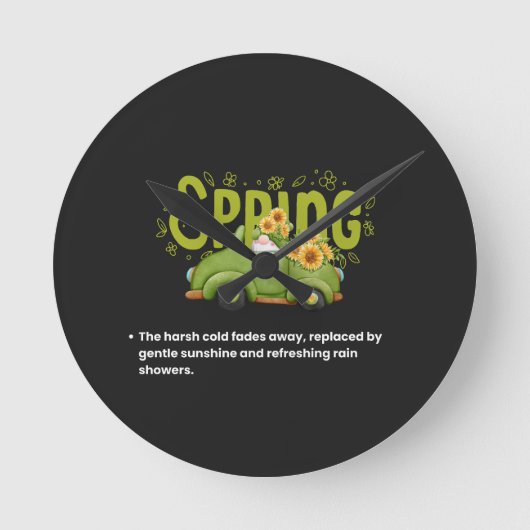 Welcoming the Warmth ラウンド壁時計 (正面)