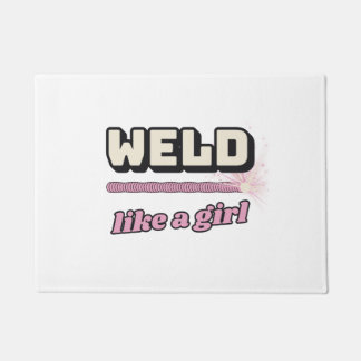 Weld Like a Girl — �門マット | 仕事に誇りを持とう ドアマット