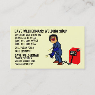 Welderパーソナライズされた Cartoon Business Card 名刺