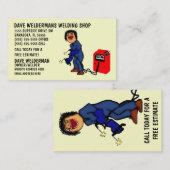 Welderパーソナライズされた Cartoon Business Card 名刺 (正面/裏面)