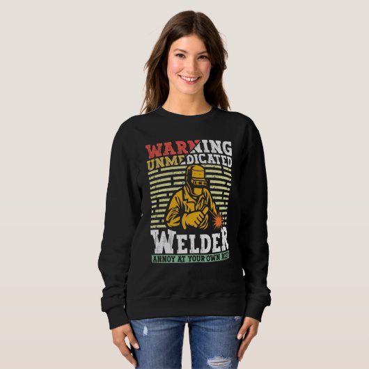 Welder Apparel Welding Blacksmith Metal Worker for スウェットシャツ (正面フル)