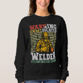 Welder Apparel Welding Blacksmith Metal Worker for スウェットシャツ (正面)