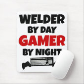 Welder by Day Gamer by Night マウスパッド (マウス)