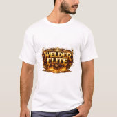 Welder Elite Luxury Gold Crown Molten Design Tシャツ (正面)