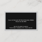 Welder Fabricator Contractor Service Business Card 名刺 (裏面)