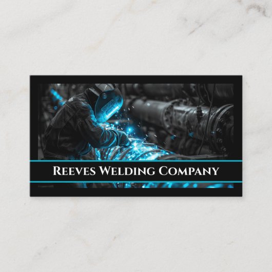 Welder Fabricator Contractor Service Business Card 名刺 (正面)