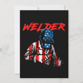 Welder Profession American Flag Metal Welding Gift 招待状 (正面)