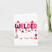 Welder Squad Cute Tools Hearts Costume Valentines  カード (正面)