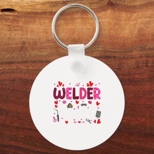 Welder Squad Cute Tools Hearts Costume Valentines  キーホルダー (正面)
