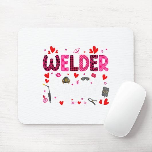 Welder Squad Cute Tools Hearts Costume Valentines  マウスパッド (マウス)