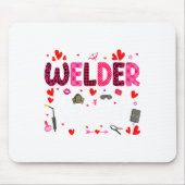 Welder Squad Cute Tools Hearts Costume Valentines  マウスパッド (正面)