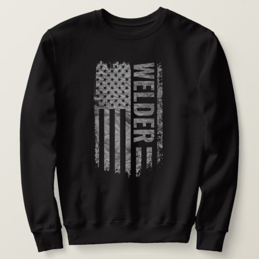 Welder USA Flag Distressed design スウェットシャツ (デザイン正面)