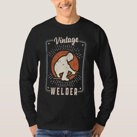 Welder Vintage Retro Classic Love Tシャツ (正面)