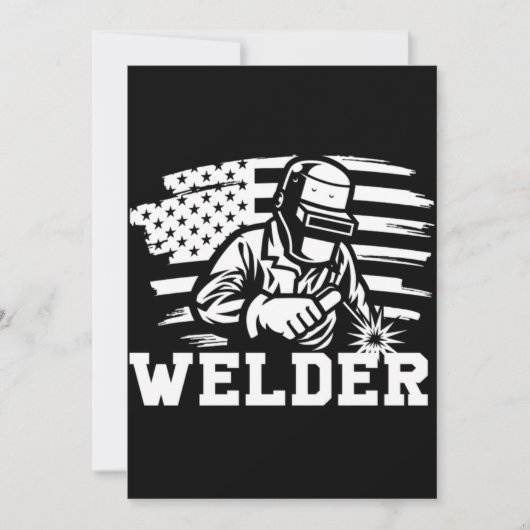 Welder Welders American Flag Profession Job Gift 招待状 (正面)