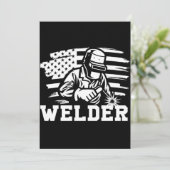 Welder Welders American Flag Profession Job Gift 招待状 (スタンド正面)
