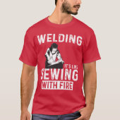 Welder Welding boy Tシャツ (正面)